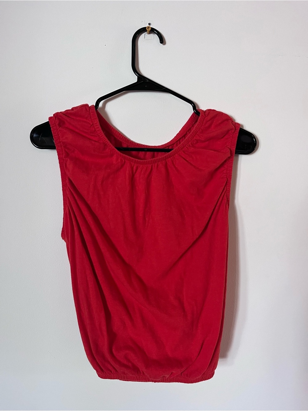 a new day Red Gathered Neck Tank Top